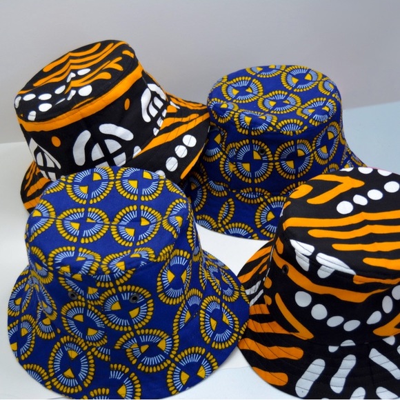 MoldHerMighty Accessories Bucket Hat African Print Black And White